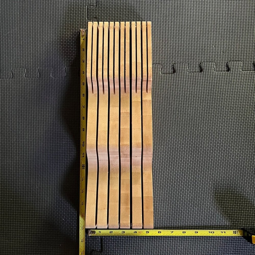 In Drawer Knife Storage Wood Block Organizer 16 Slot - Picture 6 of 8